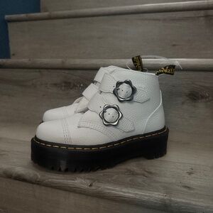 Dr. Martens Devon Flower Buckle Platform Boots